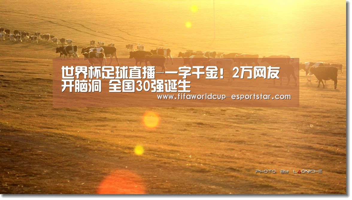 世界杯足球直播-一字千金!2万网友开脑洞 全国30强诞生(图2) 世界杯足球直播